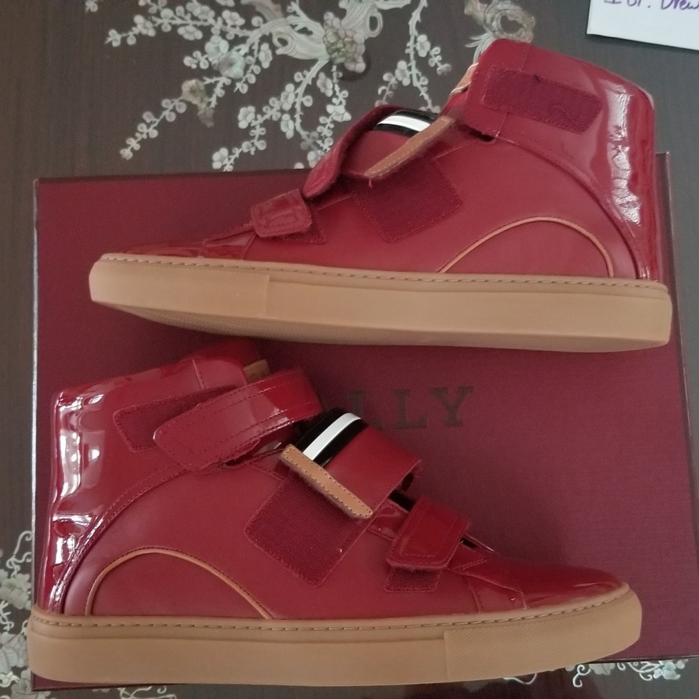 Bally Herick Red Size 9 Men's Shoes Sneakers New